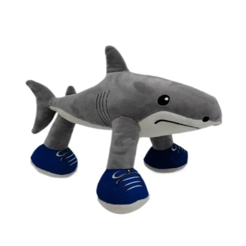 2025 Tung Tung Tung Sahur Plush Funny Tralalelo Tralala Sharks Wear Blue Shoes Stuffed Doll Pillow Toy for Kid Birthday Gifts